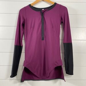 Lululemon Womens Urbanite Henley Long Sleeve Shirt 4 Plum Rulu Athleisure Soft